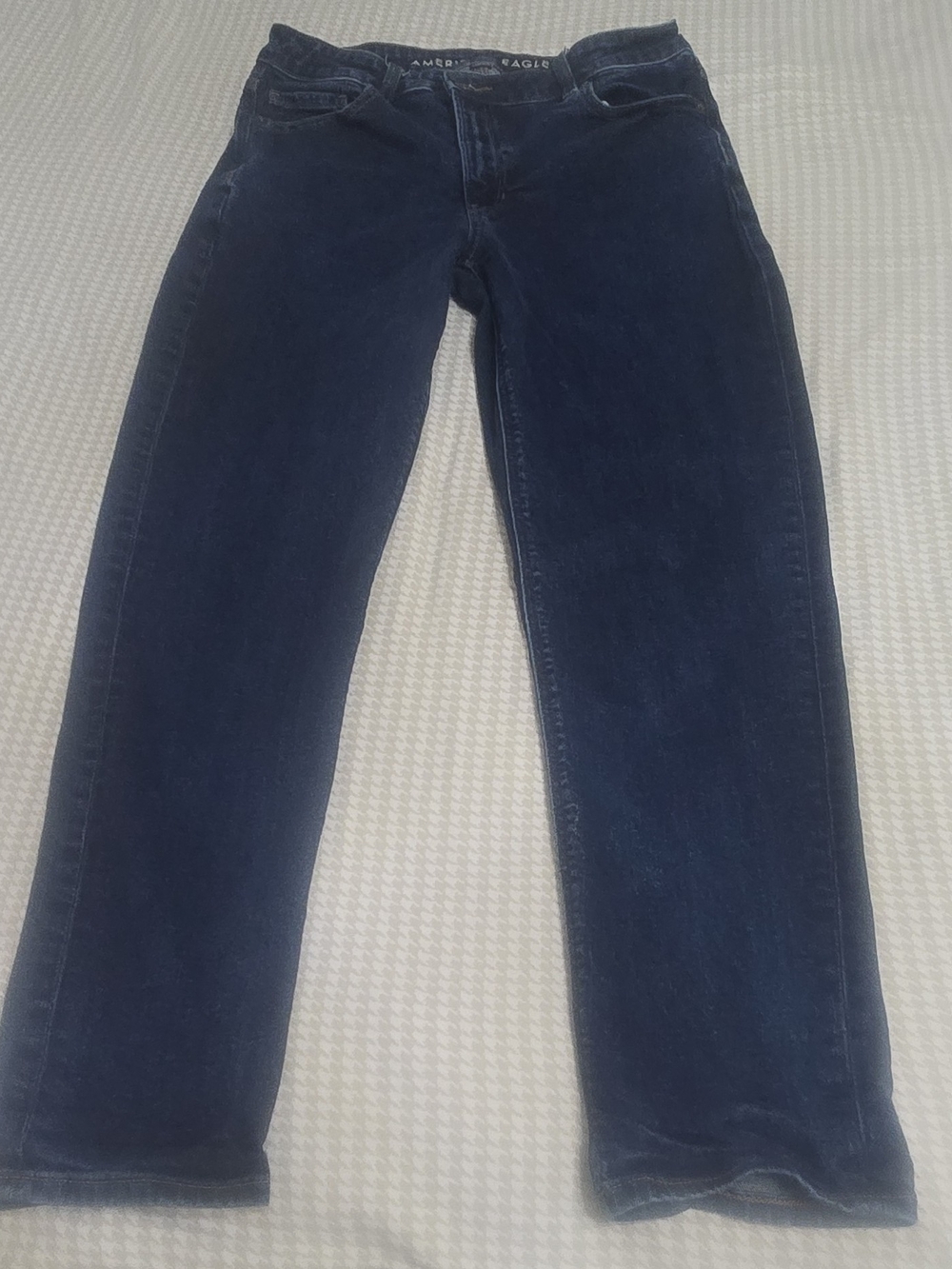 American Eagle Outfitters Men’s Dark Blue Straight-Leg Jeans